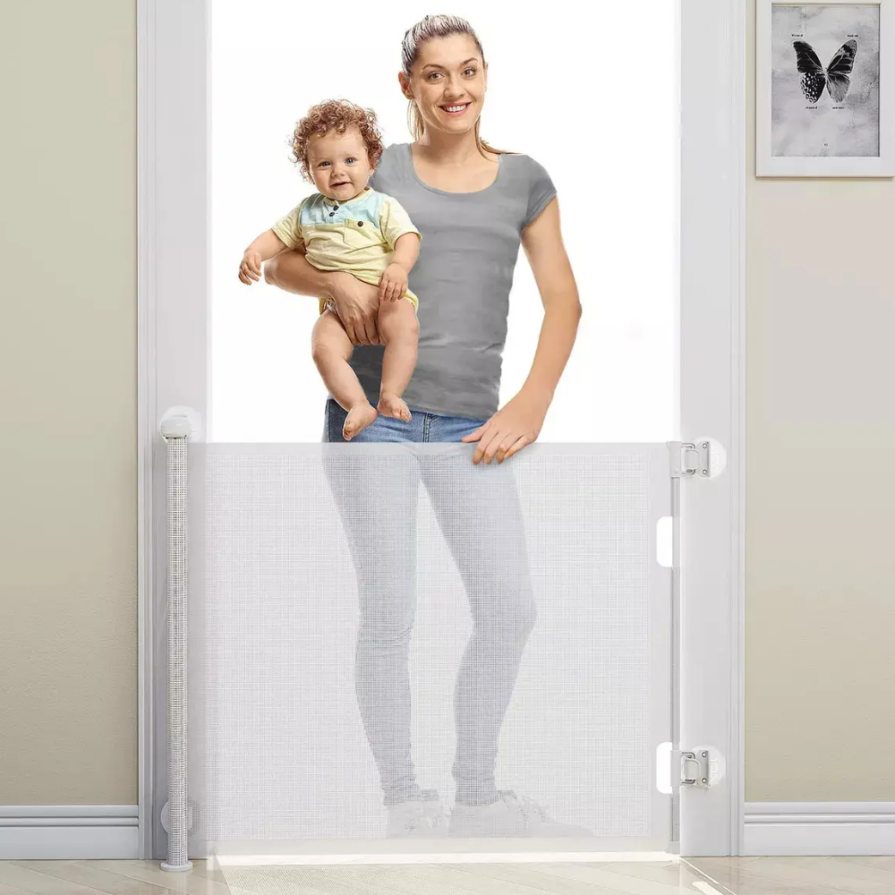 Puerta De Seguridad Bebés Mascotas Retráctil 180cm Babybond