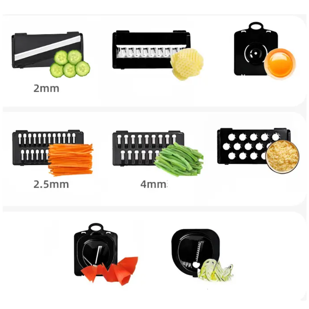 Cortador Picador Rallador Cocina Multiuso De Verduras 15 Piezas