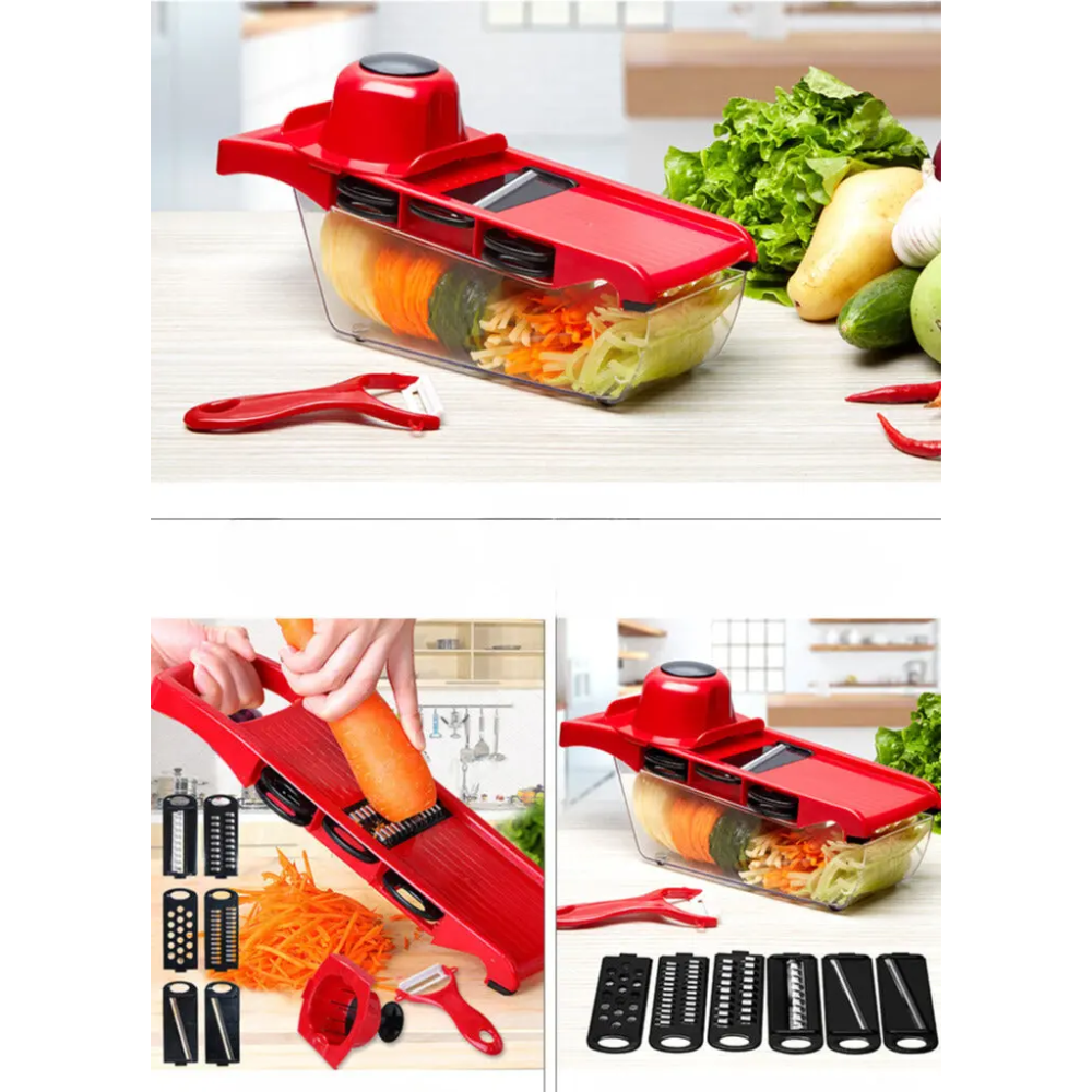 Cortador Verduras Multifuncional Cuchillas Intercambiables