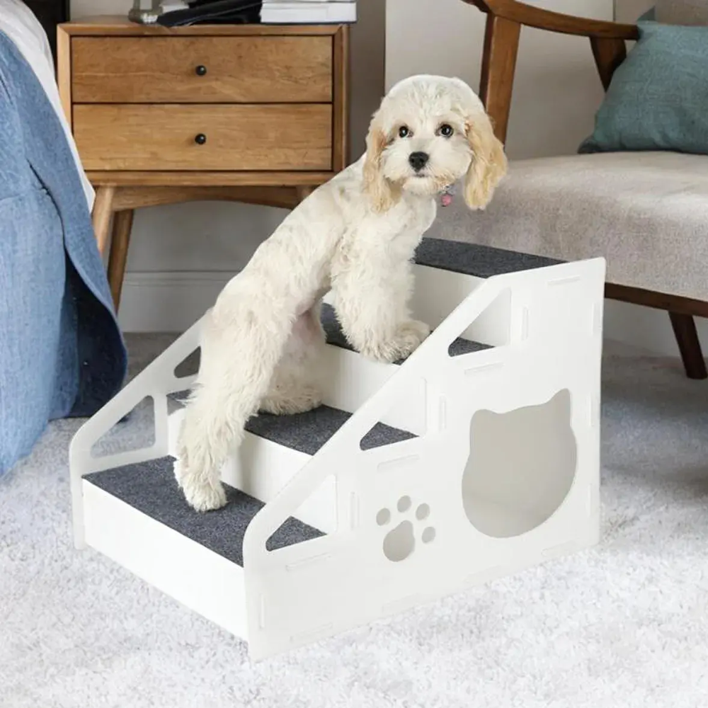 Escalera Para Mascotas Perro Gato 4 Escalones 42cm