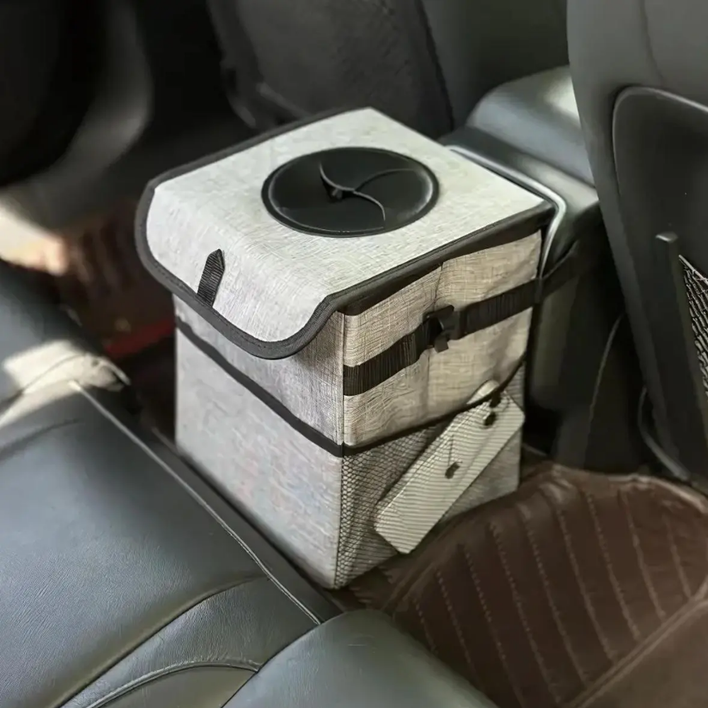 Organizador Cooler Basurero Ecológico Plegable Para Auto Lemon Tree