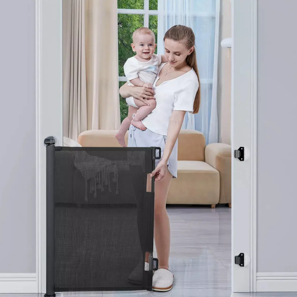 Puerta De Seguridad Bebés Mascotas Retráctil 180cm Babybond