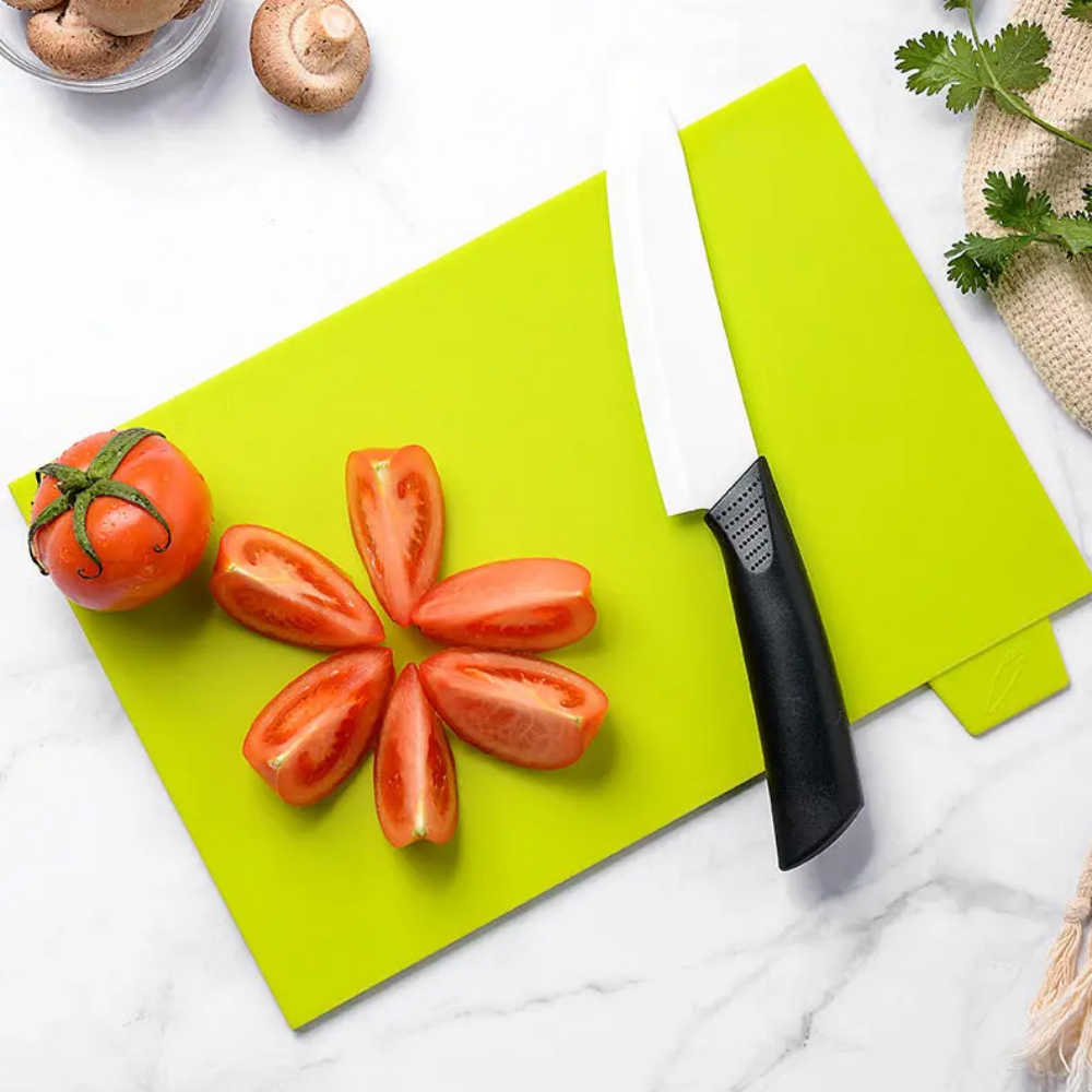 Set De 4 Tablas Para Cortar y Picar De Plástico Colores