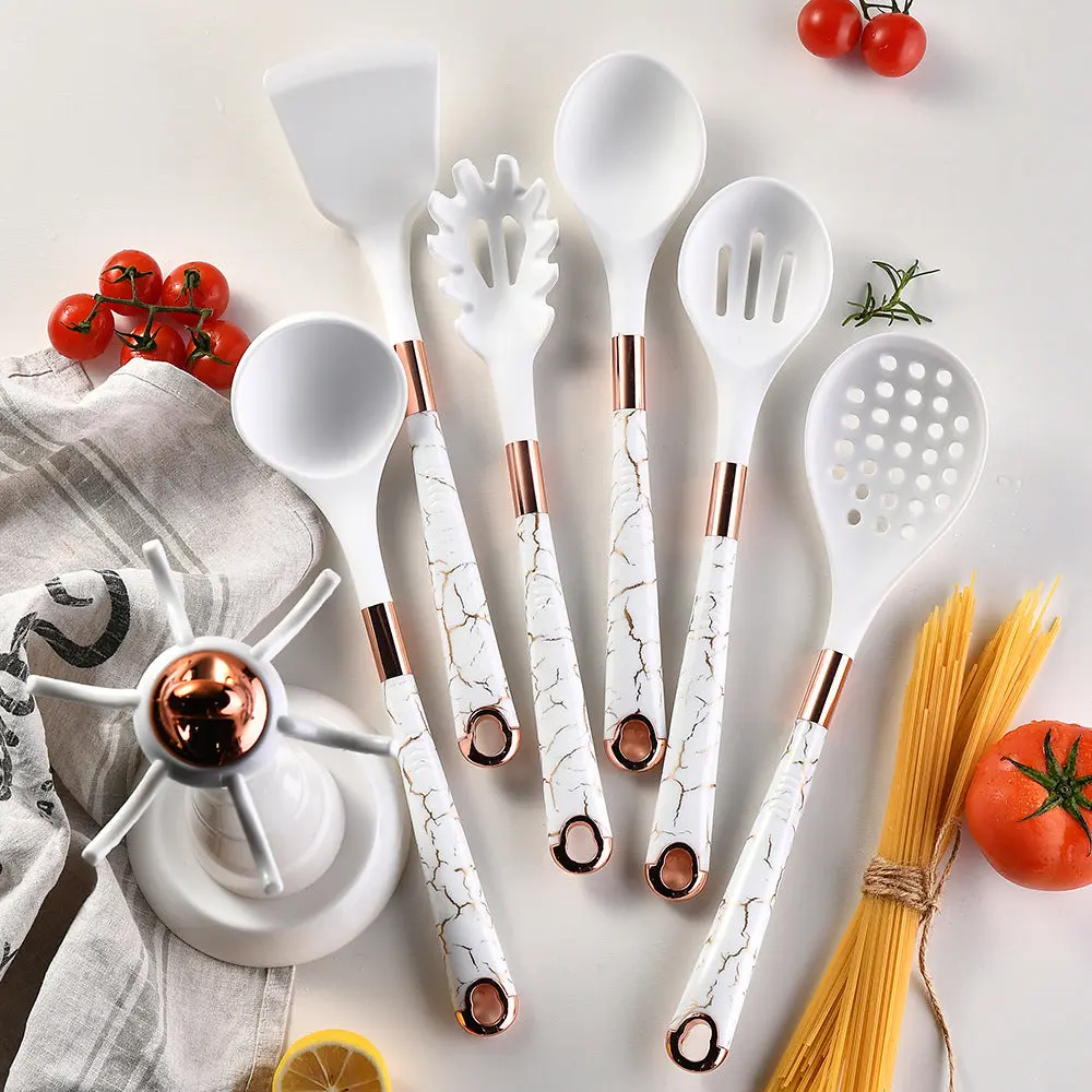 Juego De Utensilios De Cocina Silicona 7 Piezas Diseño Elegante