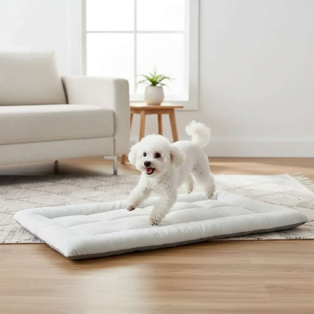 Cama Alfombra Suave Acolchada Mat Mascotas Perros 120x60cm
