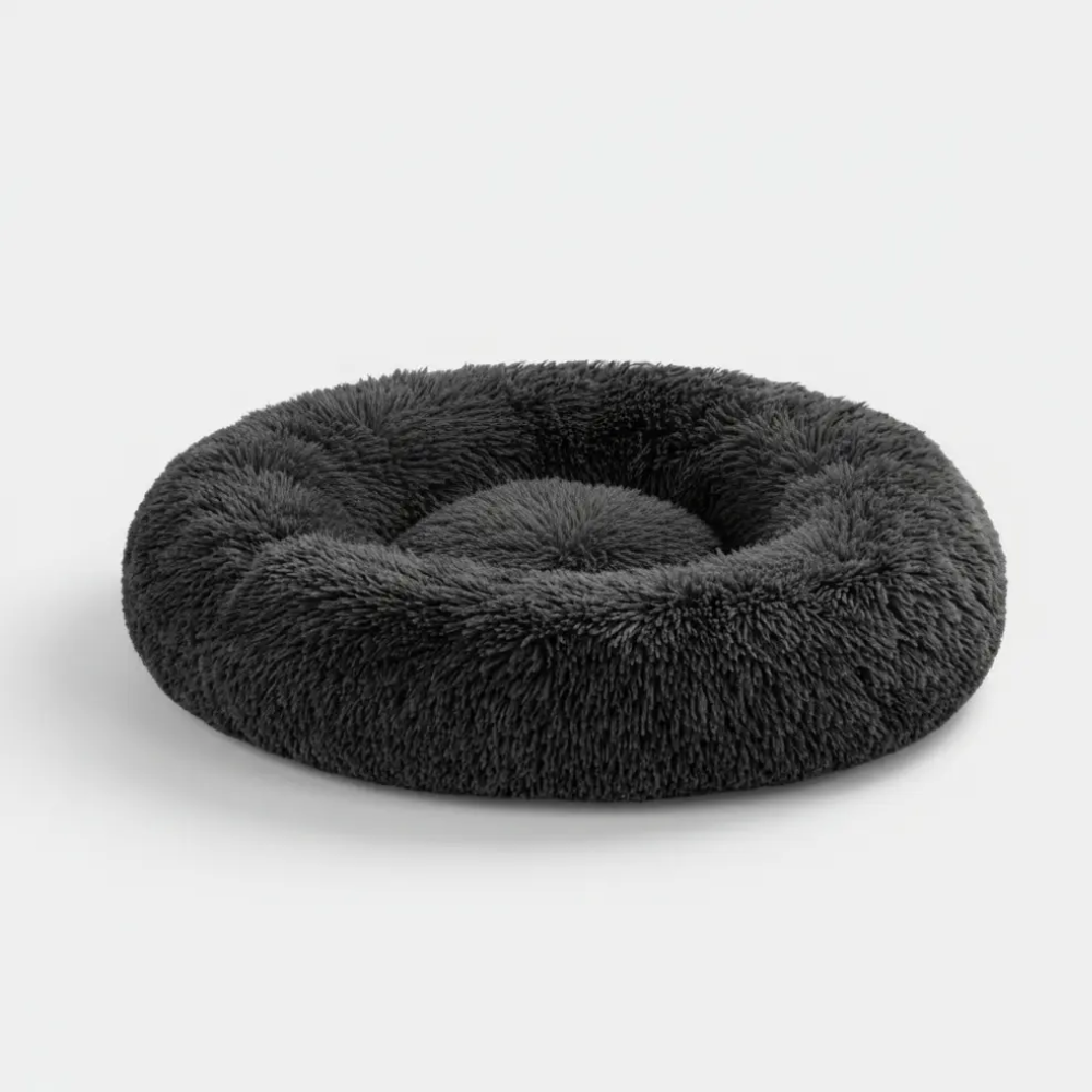 Cama Redonda Peludita Perros Antiestrés Cómoda Lavable 60cm