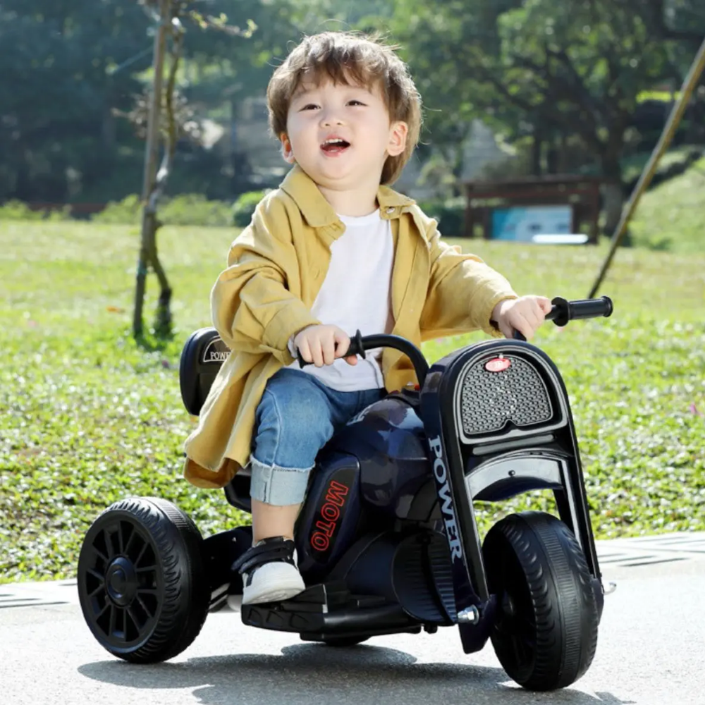 Moto Eléctrica Tipo Triciclo Bebés y Niños Con Luces Sonidos Batería 6V