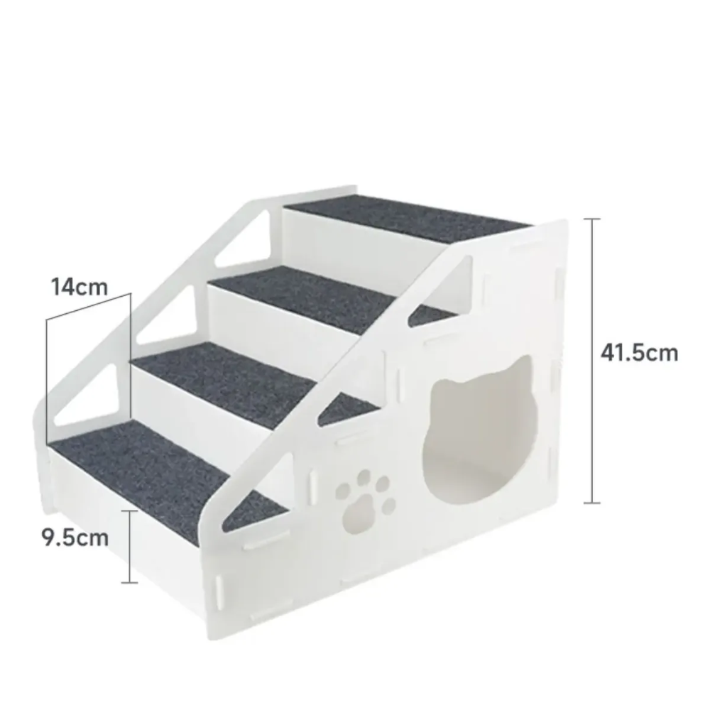 Escalera Para Mascotas Perro Gato 4 Escalones 42cm