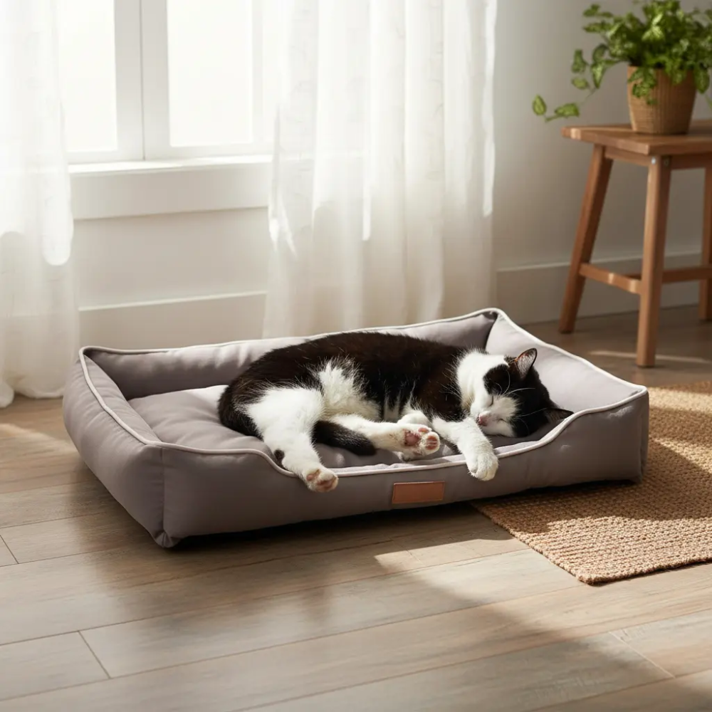 Cama Perros Pequeños Gatos Acolchada 47x34x9cm Tela Oxford