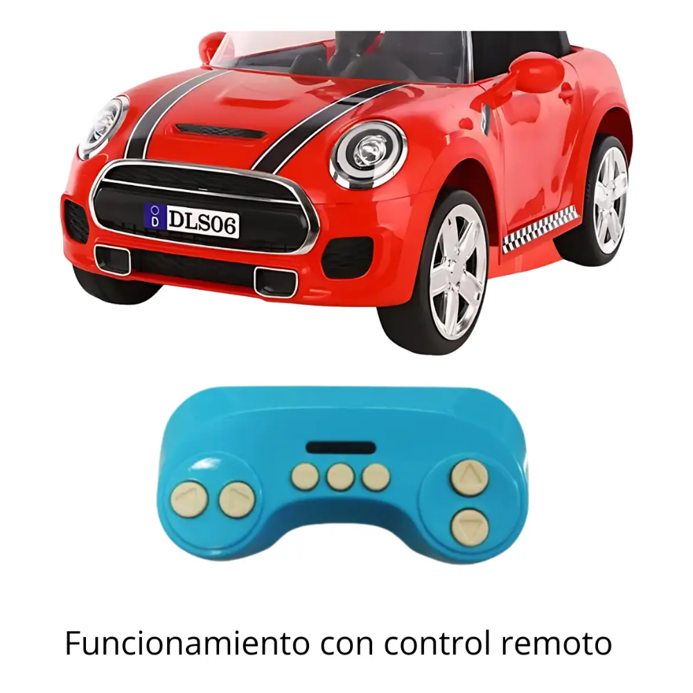 Auto Eléctrico Control Remoto Mini Cooper Niños Música Luces