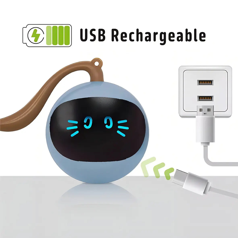 Juguete Gato Interactivo Pelota Inteligente Recargable USB