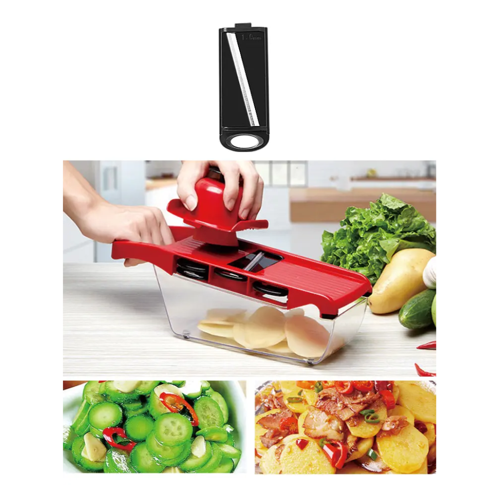 Cortador Verduras Multifuncional Cuchillas Intercambiables