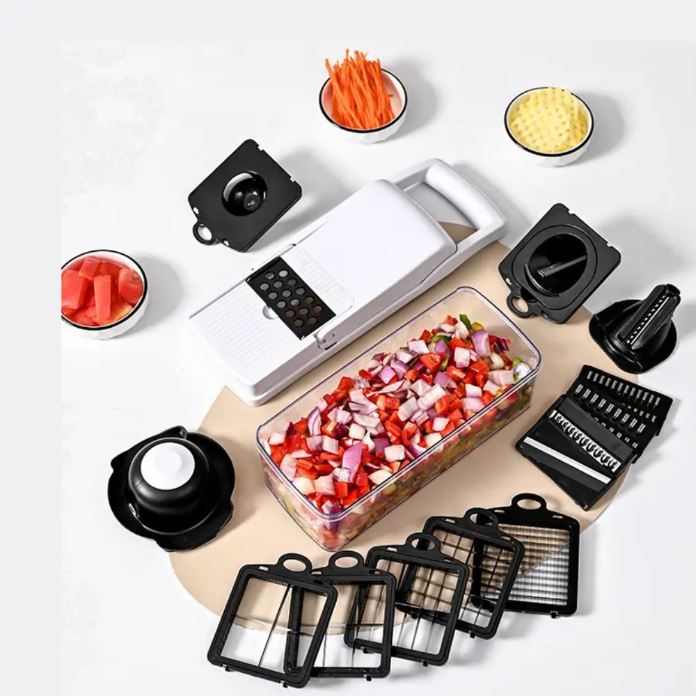 Cortador Picador Rallador Cocina Multiuso De Verduras 15 Piezas